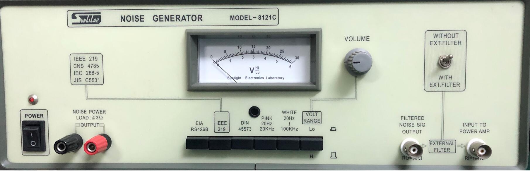 pink noise and white noise 8121C and  Noise filter 8121FT-1 - News - 1