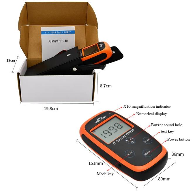 Ore negative oxygen ion detector  IT-10 With data storage function High range negative ion tester detector - Trade News - 4